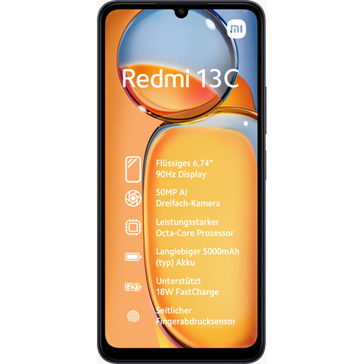 Smartphone Xiaomi Redmi 13C 6,74" 4 GB RAM 6,7" Octa Core ARM Cortex-A55 MediaTek Helio G85 128 GB Schwarz