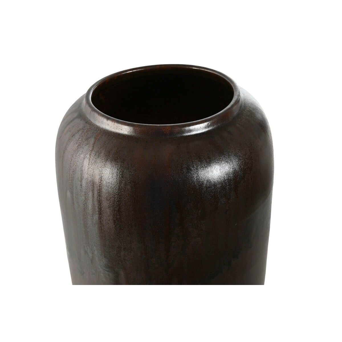 Vase Home ESPRIT Dunkelbraun aus Keramik 20 x 20 x 50 cm
