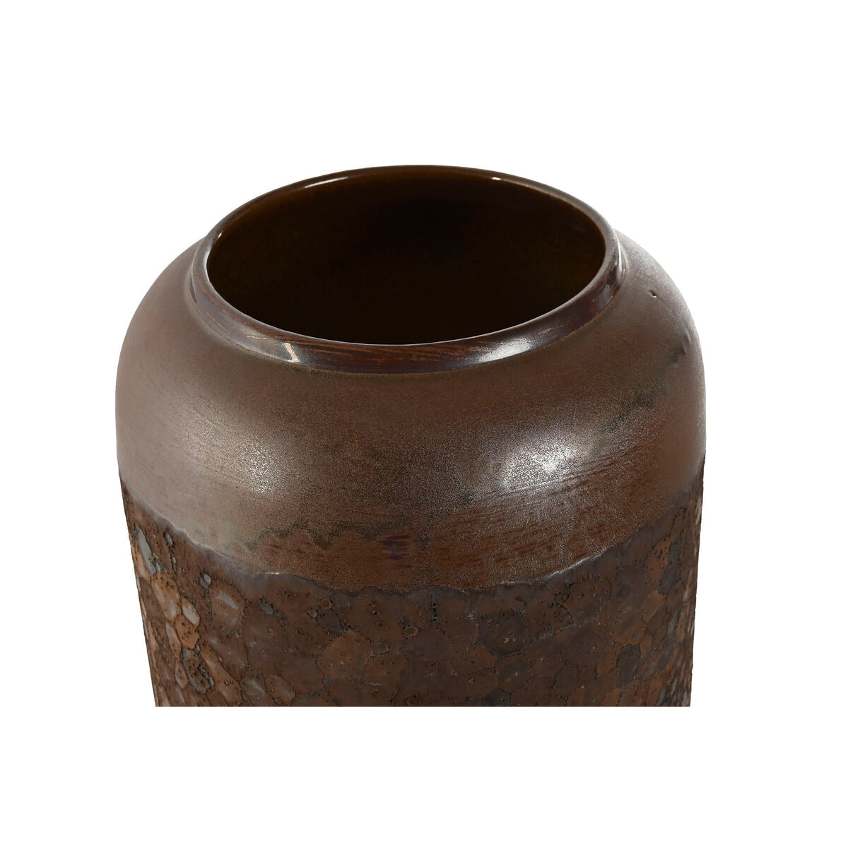 Vase Home ESPRIT Braun aus Keramik 20 x 20 x 50 cm