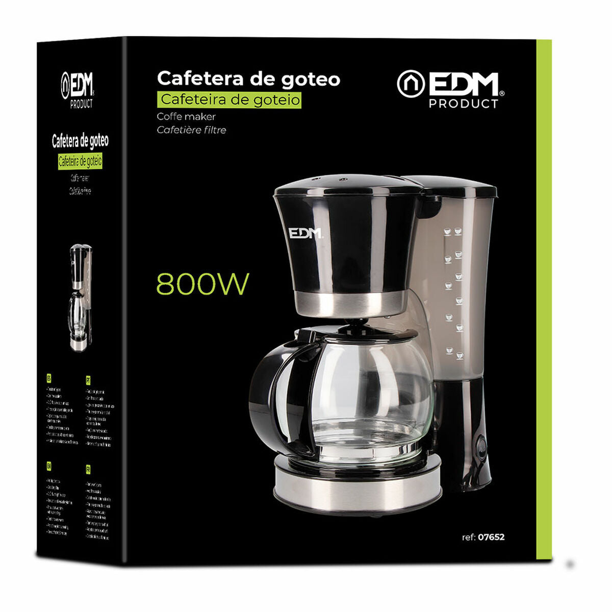 Filterkaffeemaschine EDM 800W 12 Kopper