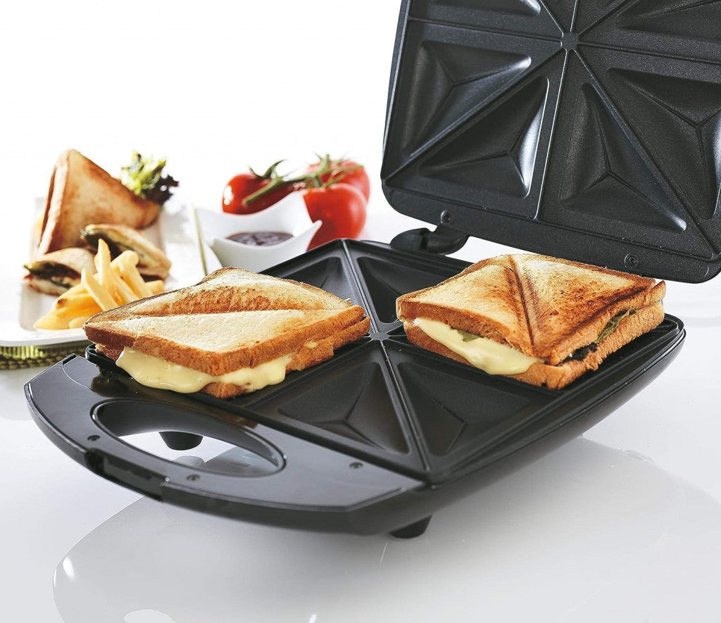 Energy-efficient sandwich toaster in a modern kitchen setting