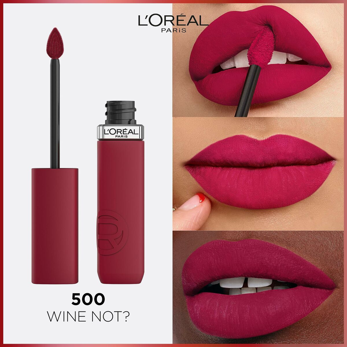 Lipgloss L'Oreal Make Up Infaillible Matte Resistance Wine not? Nº 500 (1 Stück) - CA International  