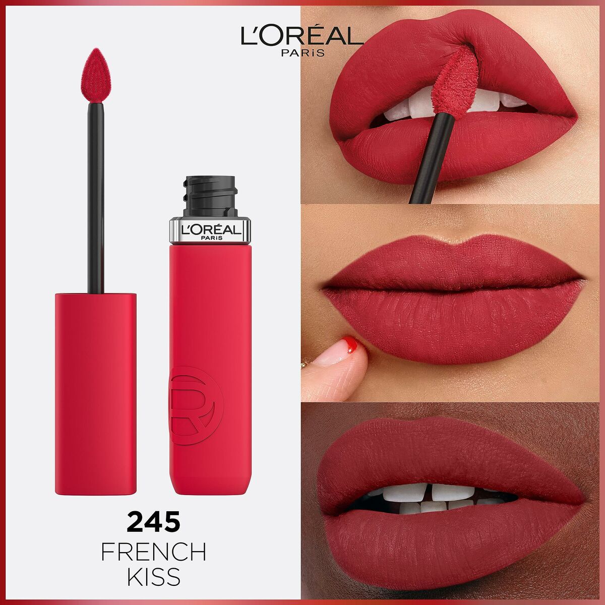 Lipgloss L'Oreal Make Up Infaillible Matte Resistance French Kiss Nº 245 (1 Stück) - CA International  
