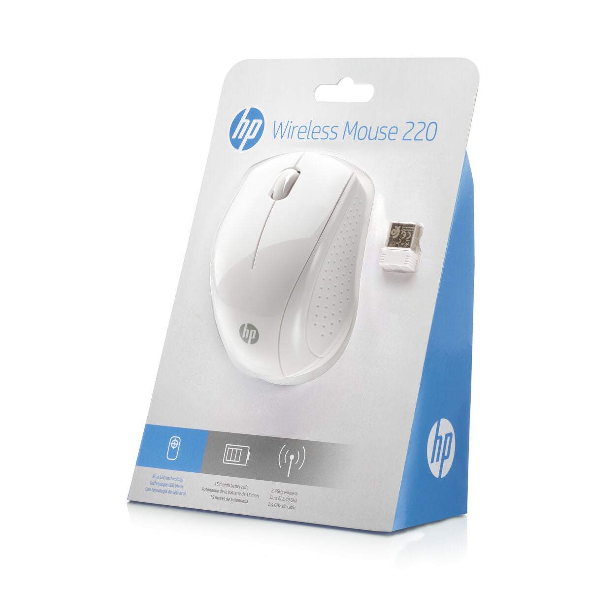 Schnurlose Mouse HP 7KX12AA#ABB 1600 dpi Weiß (1 Stück) - CA International  