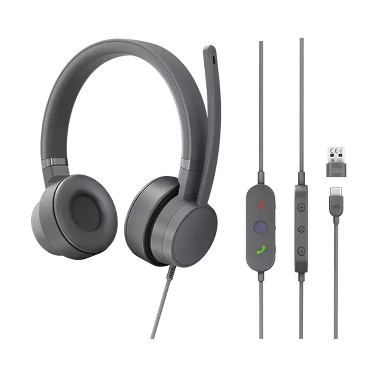 Headphones with Microphone Lenovo Grey - CA International   #