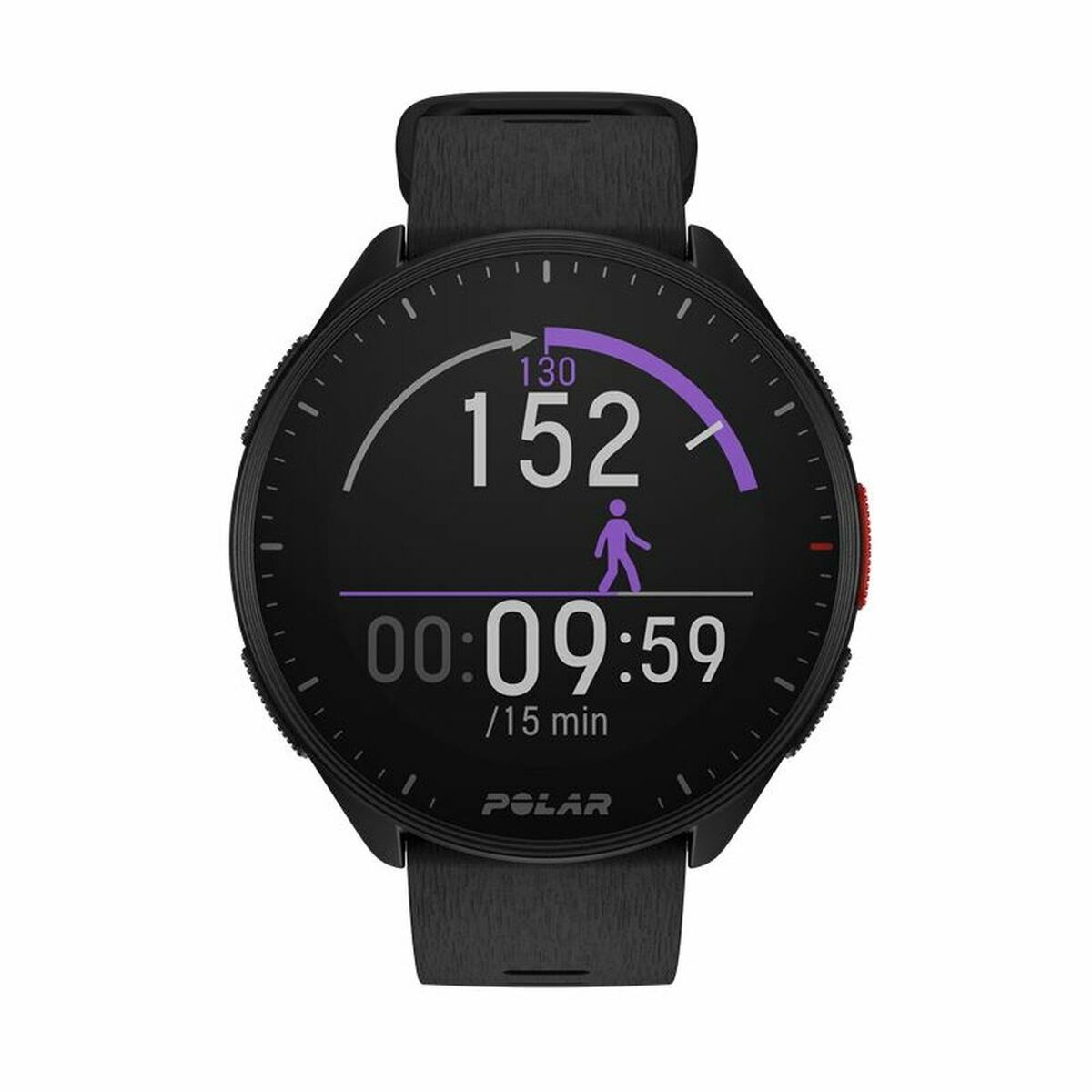 Smart Watch mit Schrittzähler Polar Schwarz 1,2" Ø 45 mm - CA International 
