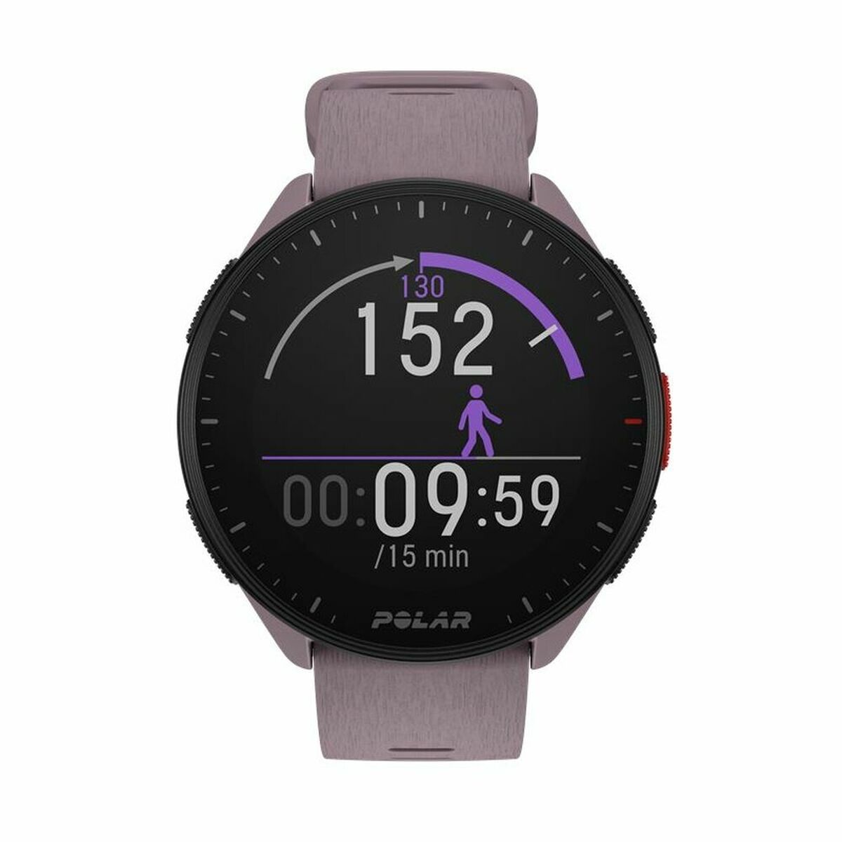 Smart Watch mit Schrittzähler Running Polar Lila 1,2" - CA International 