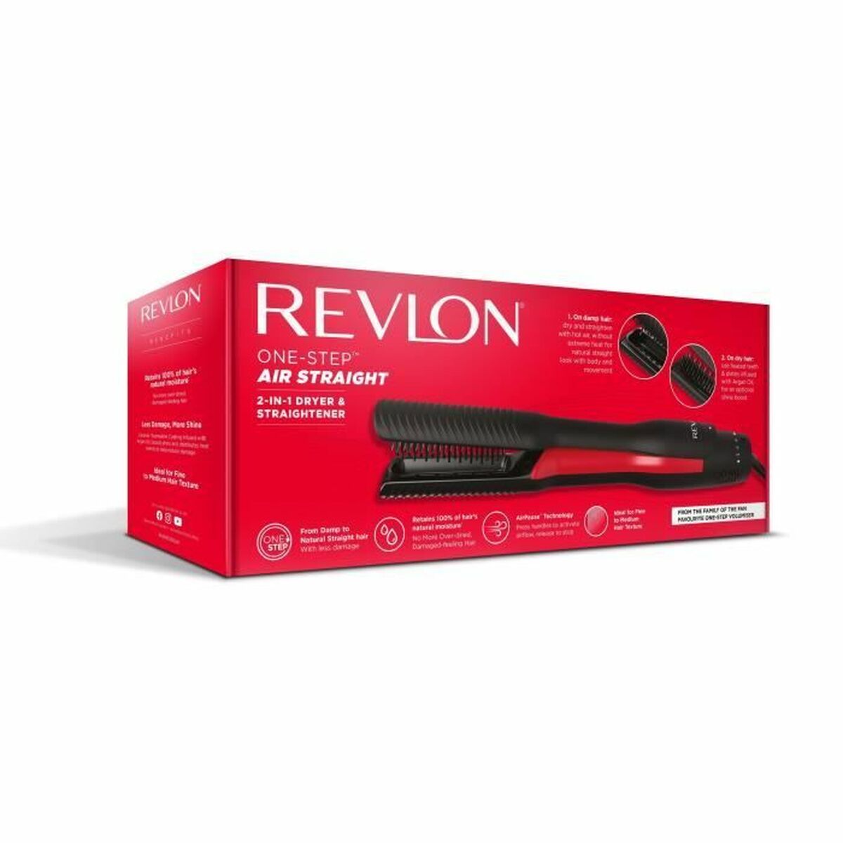 Glätteeisen Revlon RVDR5330 Schwarz 1000 W - CA International 