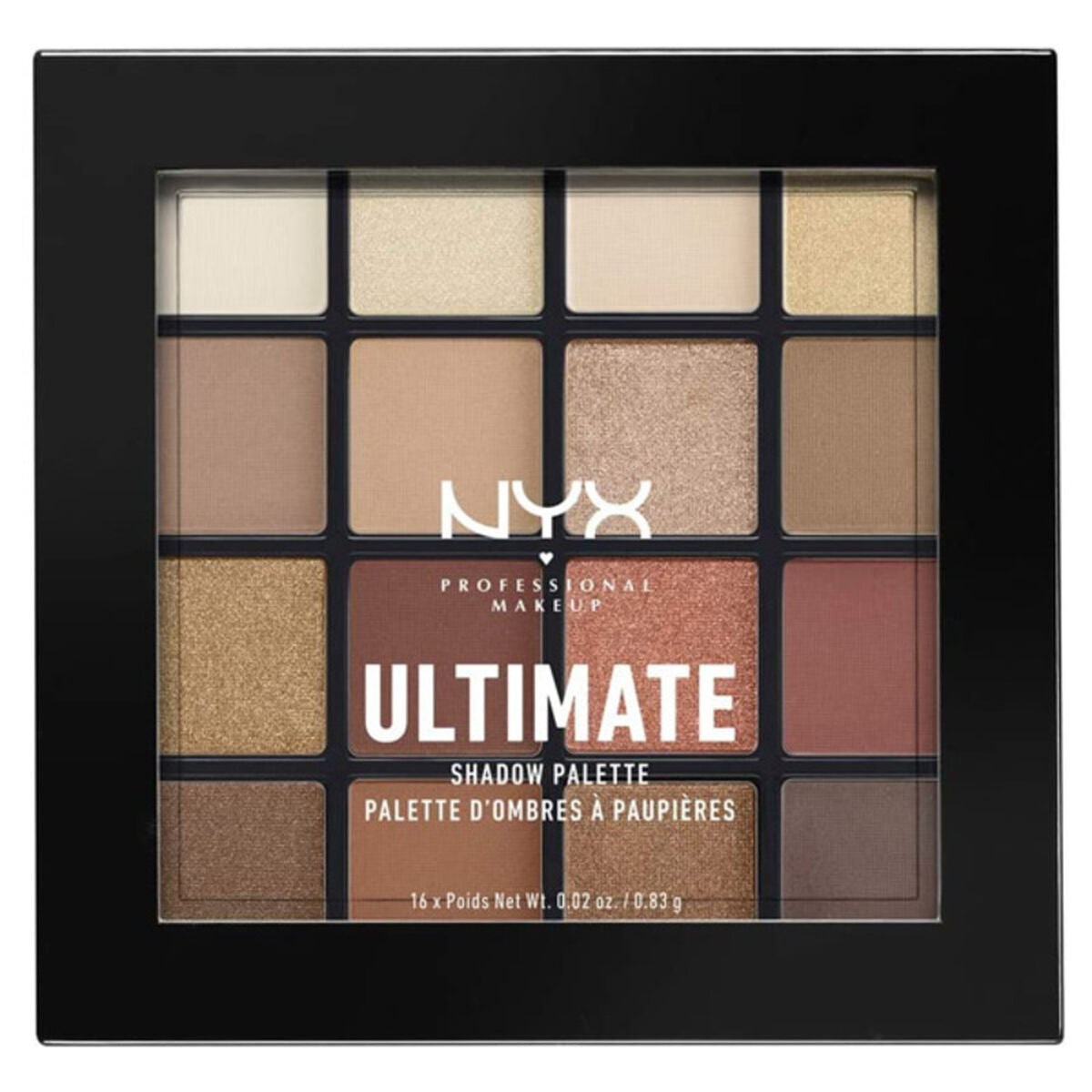 Palette mit Lidschatten Ultimate NYX (0,86 g x 16) - CA International  