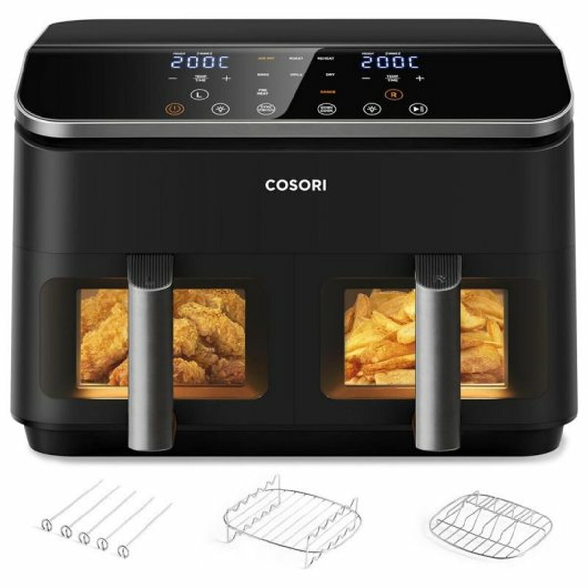 Air Fryer Cosori Dual Basket 8.5 Chef Edition Black 8,5 L - CA International   #