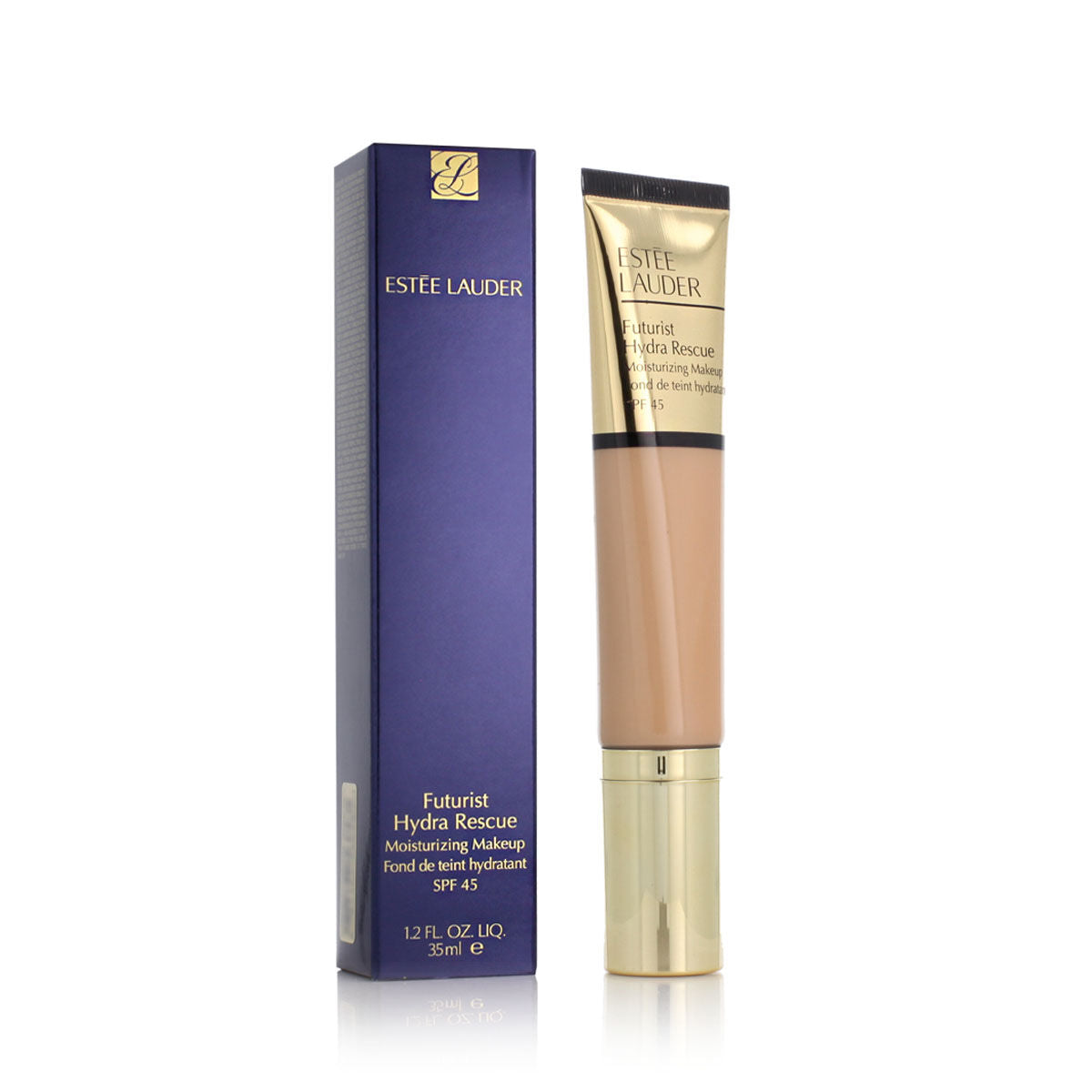 Liquid Make Up Base Estee Lauder Futurist Hydra Rescue Nº 1W2 Sand 35 ml Spf 45 - CA International   #