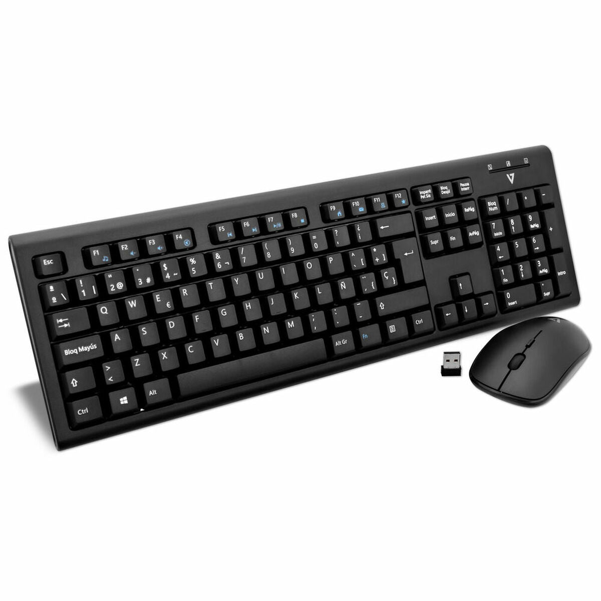 Keyboard and Mouse V7 CKW200ES Spanish QWERTY - CA International   #