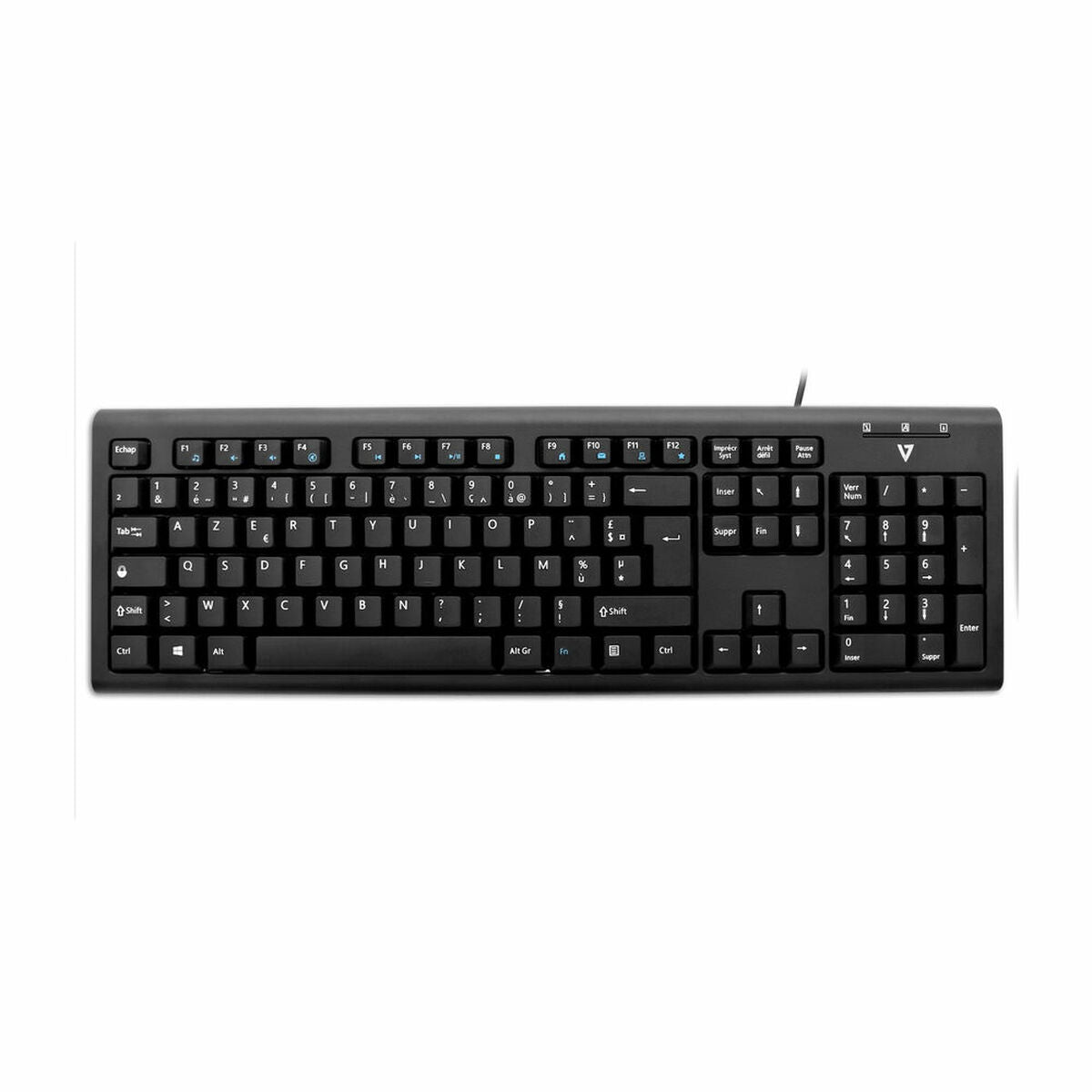 Keyboard V7 KU200FR Black French AZERTY - CA International   #