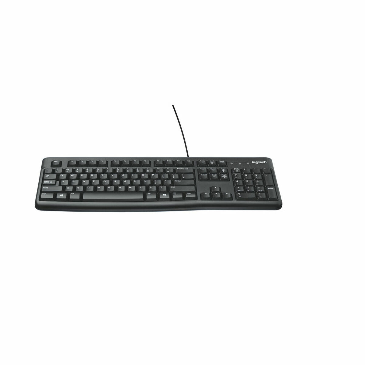 Tastatur Logitech Keyboard K120 for Business Schwarz Weiß Englisch - CA International  