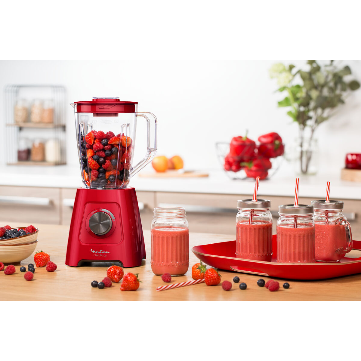 Cup Blender Moulinex LM420510 1,25 L 600W 600 W 550 W Red 2 L - CA International   #