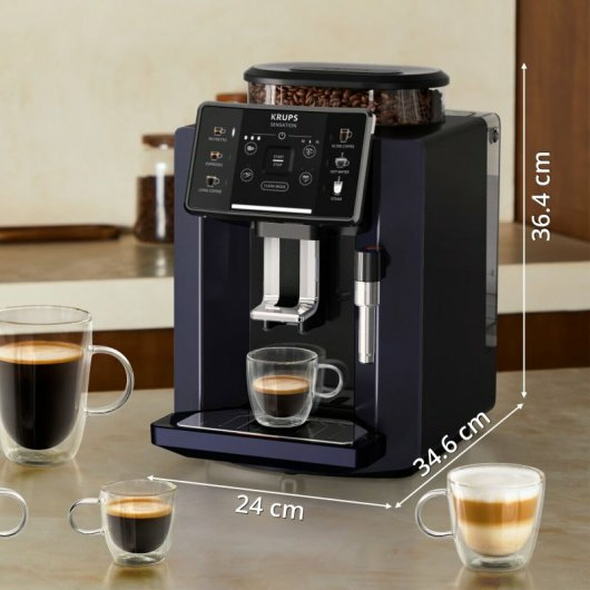 Superautomatische Kaffeemaschine Krups Sensation C50 15 bar Schwarz 1450 W - CA International  