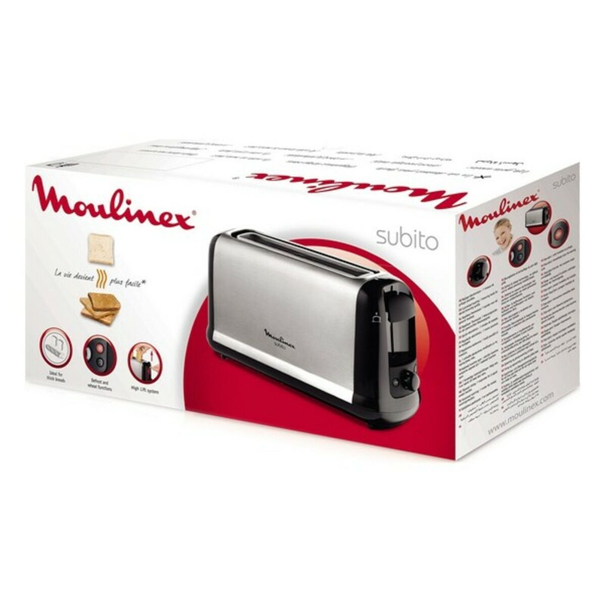 Toaster Moulinex LS260800 1000W Schwarz 1000 W - CA International  