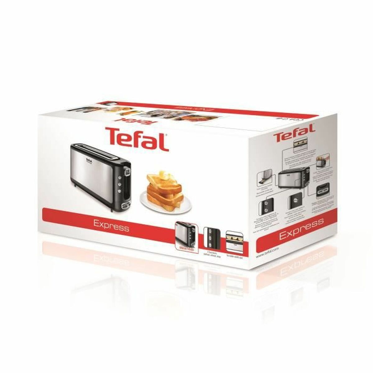 Toaster Tefal TL365ETR 1000 W Stahl - CA International  