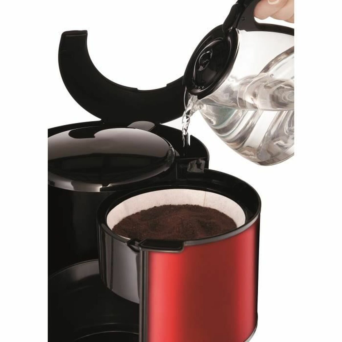 Elektrische Kaffeemaschine Moulinex FG360D11 Rot Schwarz/Rot Rot/Schwarz 1000 W 1,25 L - CA International 