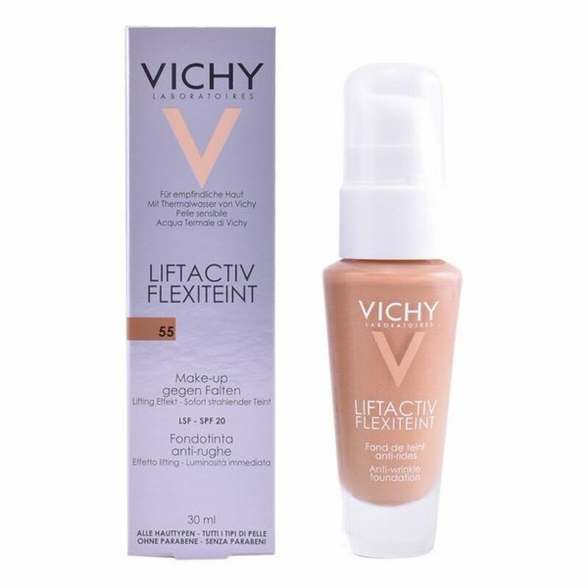 Fluid Foundation Make-up Liftactiv Flexiteint Vichy Liftactiv Flexiteint (30 ml) Nº 55 Spf 20-CA International