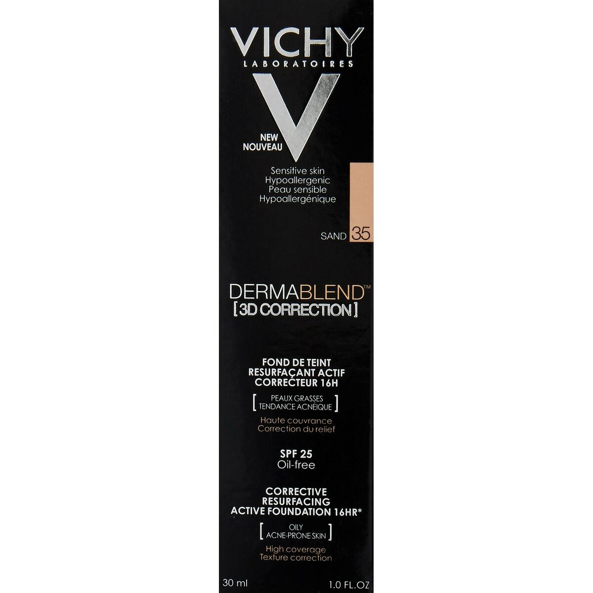 Liquid Make Up Base Vichy Dermablend 3D Correction 30 ml Spf 25 Nº 35 Sand-CA International