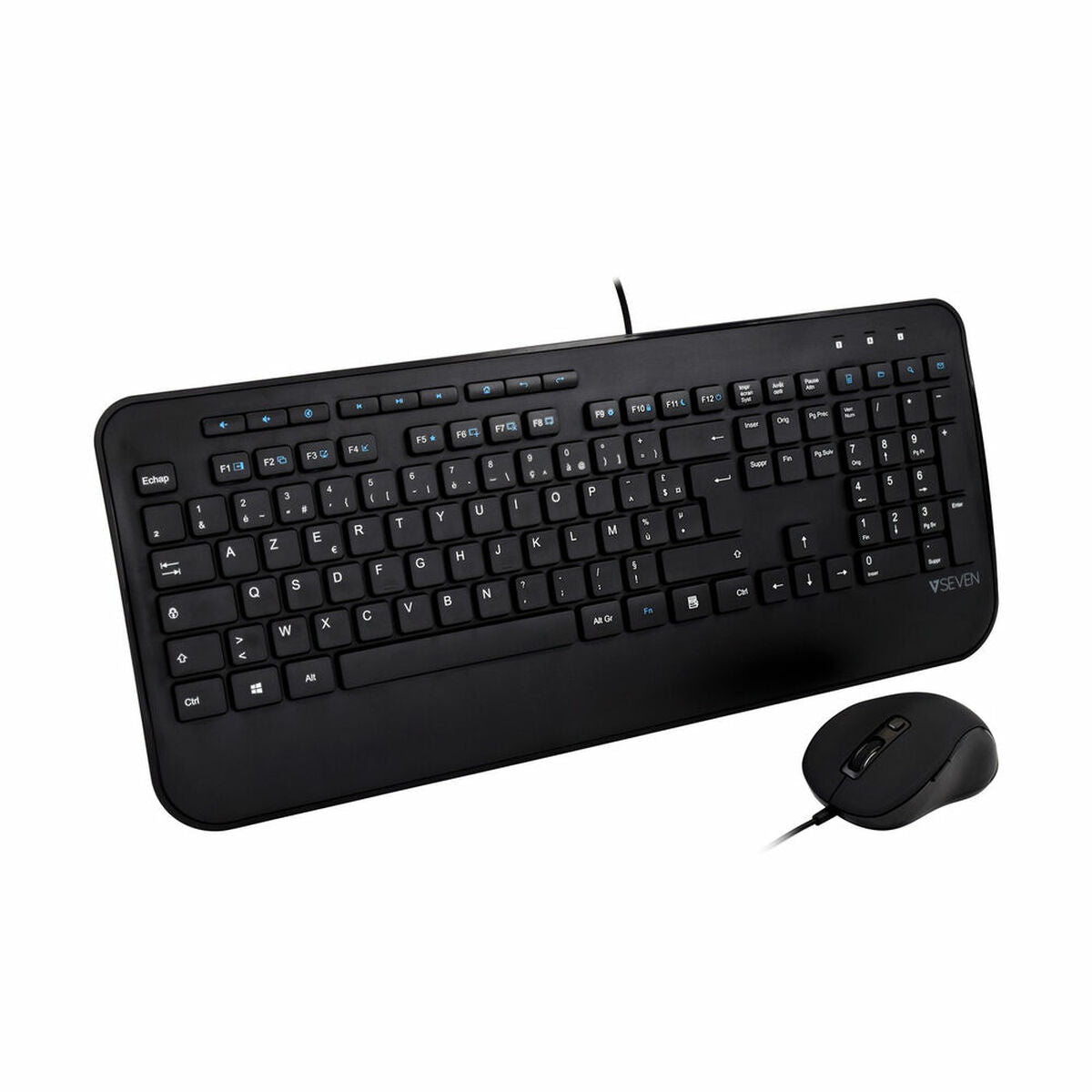 Keyboard and Mouse V7 CKU300FR Black French AZERTY - CA International   #