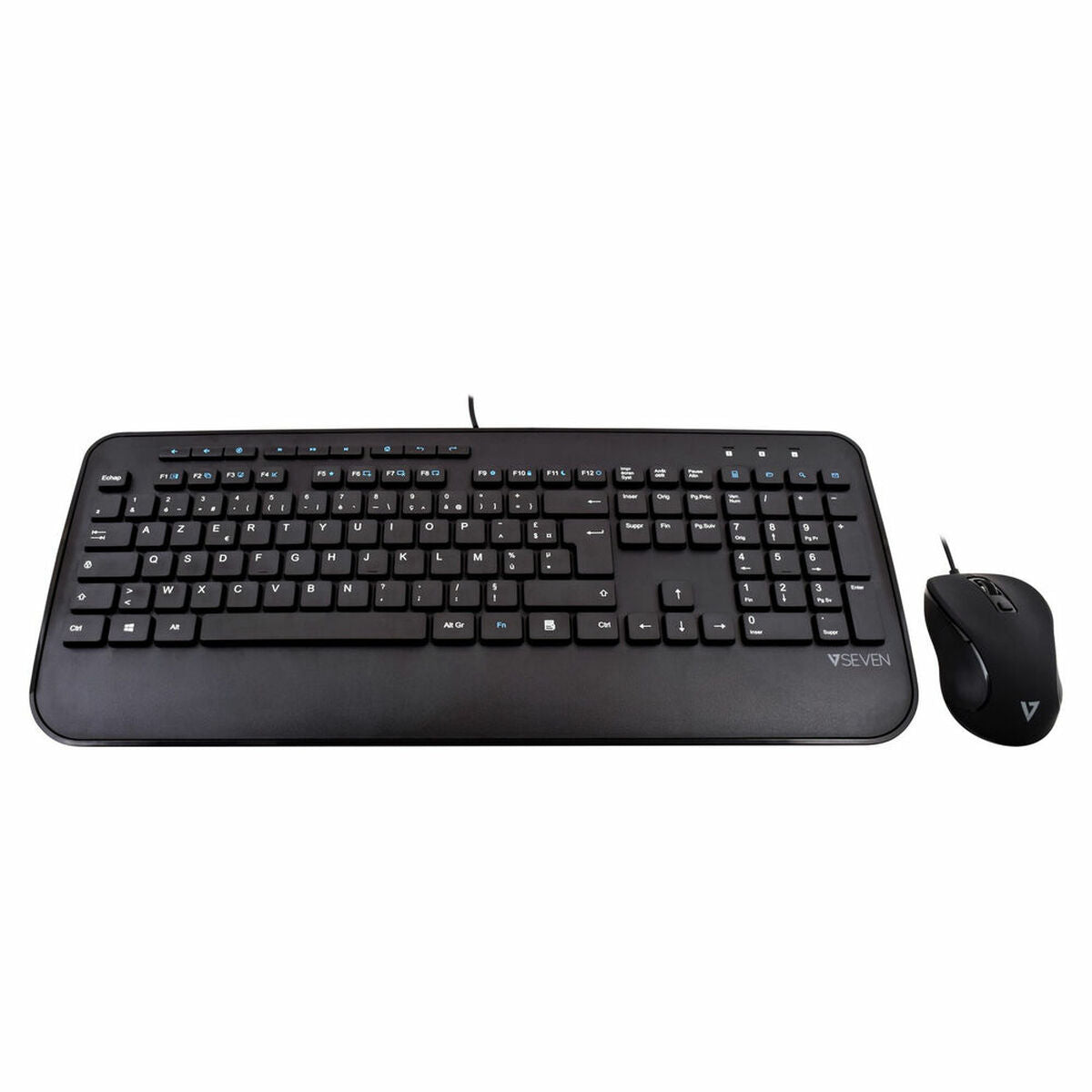 Tastatur mit Maus V7 CKU300FR Schwarz Französisch AZERTY - CA International  