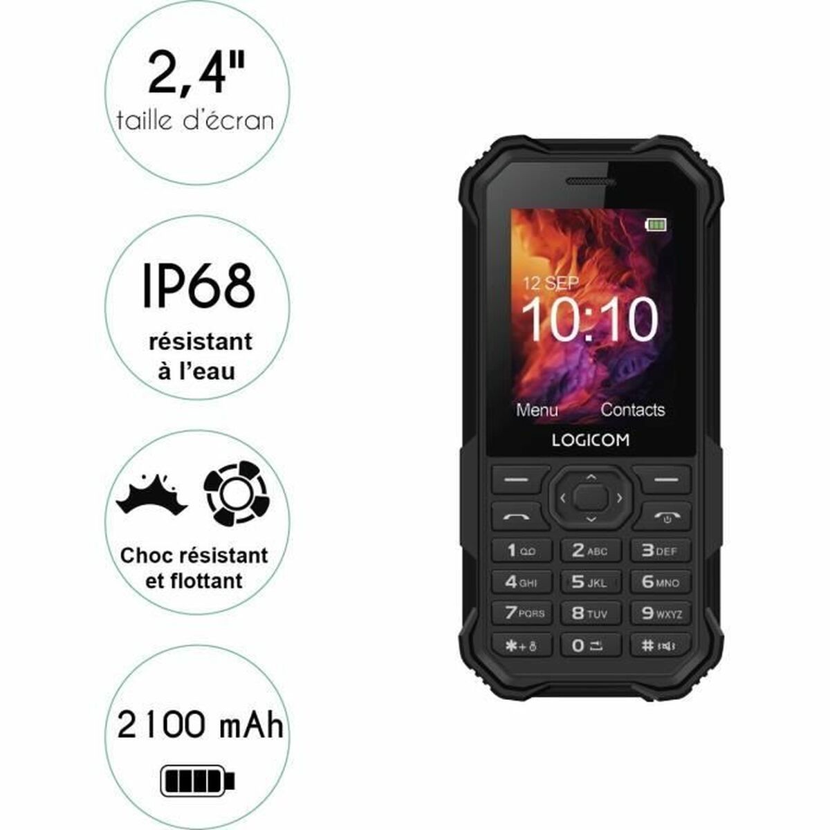 Mobile phone Logicom XTREM 40 Black 2.4"-CA International