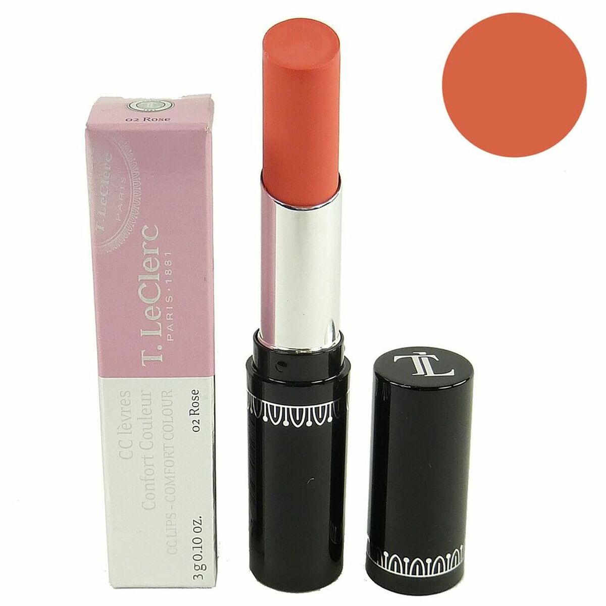 Lipstick LeClerc 02 Rose (3 g) - CA International   #