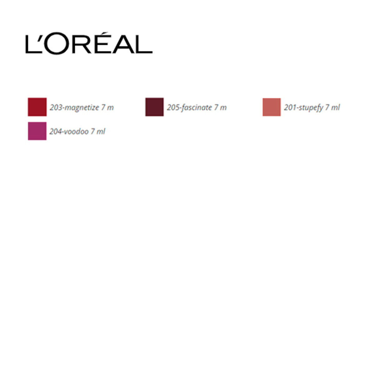 Lippgloss Rouge Signature Metallics L'Oreal Make Up (7 ml) 7 ml - CA International  