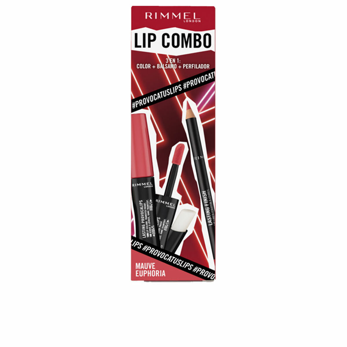 Schminkset Rimmel London Lip Combo 3 Stücke Mauve Euphoria - CA International  