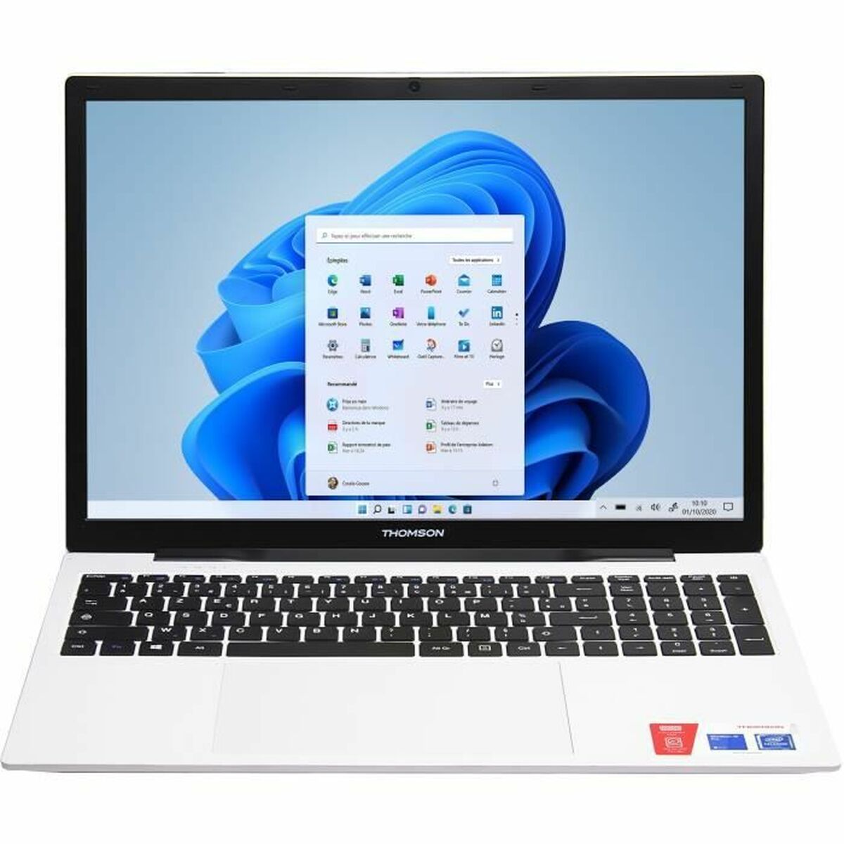 Laptop Thomson TH17V2C4WH128 Intel Celeron N4020 4 GB RAM 128 GB SSD Azerty French White AZERTY - CA International  