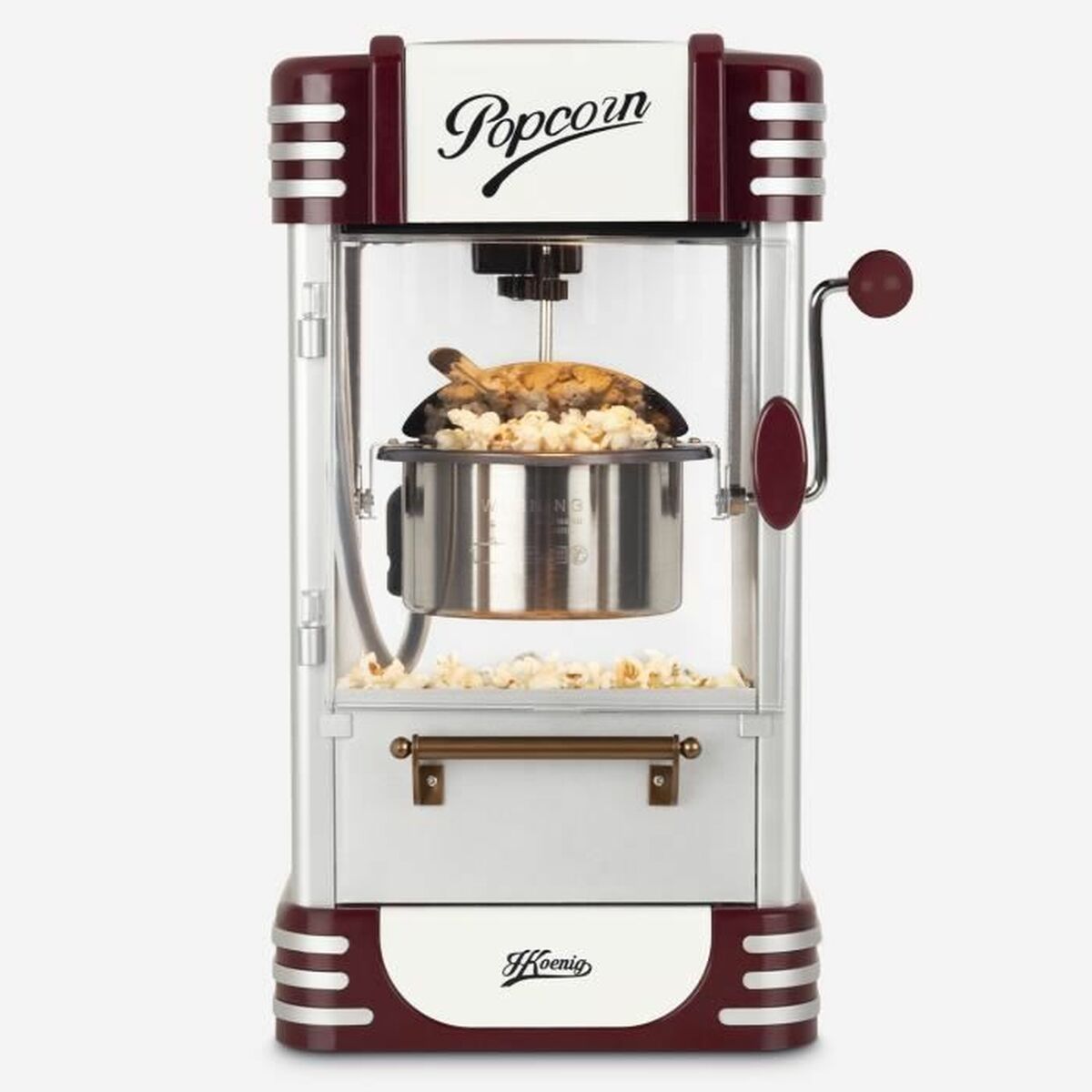 Popcornmaschine Hkoenig Granatrot - CA International 