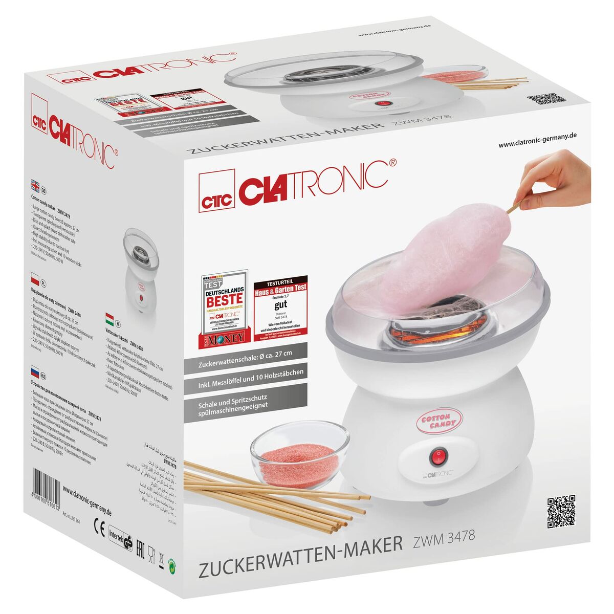 Candy Floss Machine Clatronic ZWM 3478-CA International