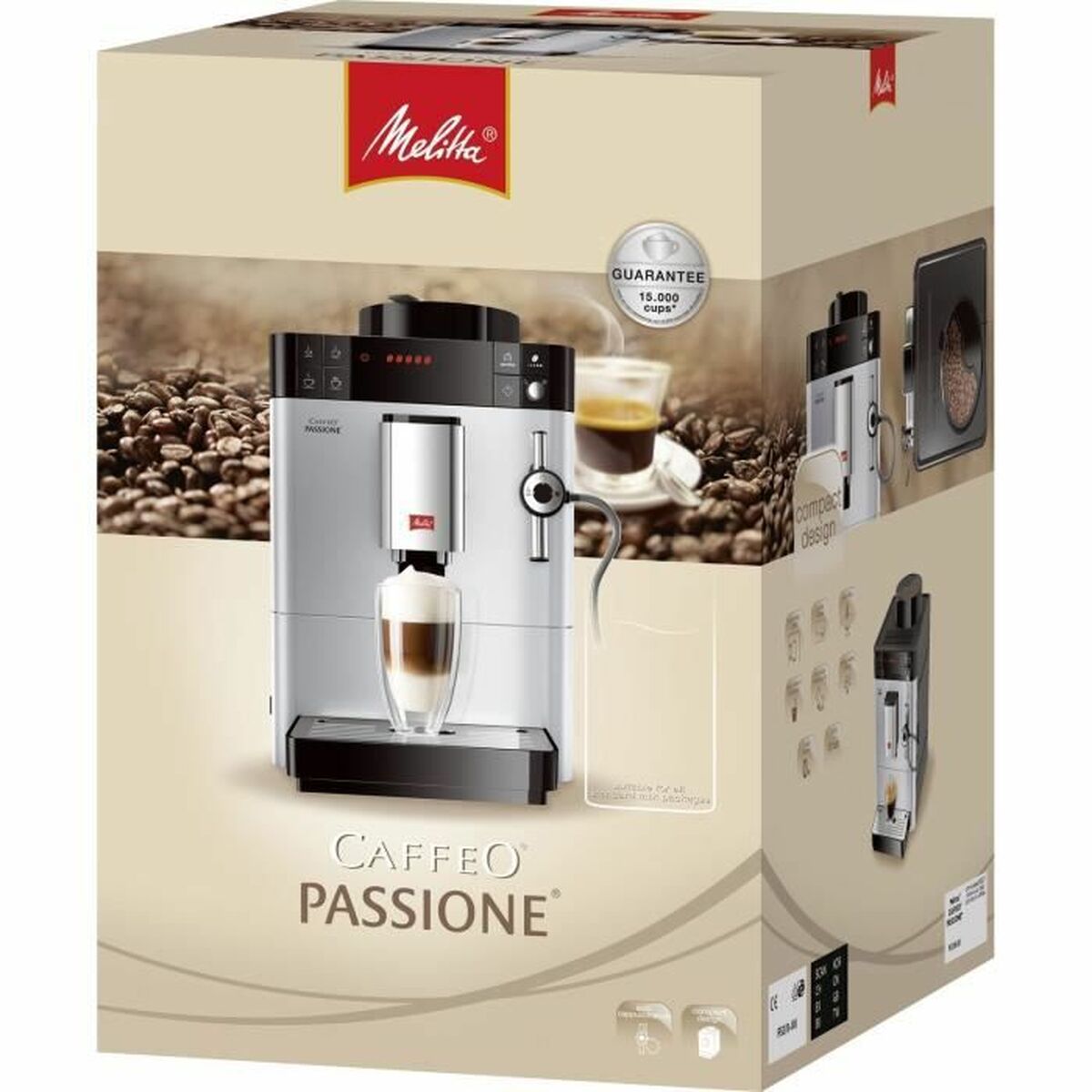 Superautomatische Kaffeemaschine Melitta Caffeo Passione Silberfarben 1000 W 1400 W 15 bar 1,2 L 1400 W - CA International  