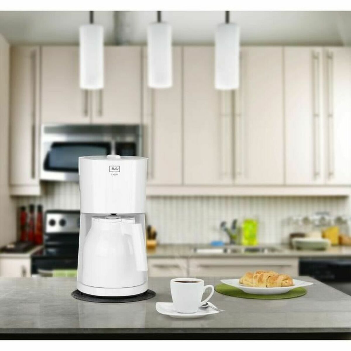 Elektrische Kaffeemaschine Melitta ENJOY II THERM WHITE 1000 W Weiß 1000 W 1 kg 8 Kopper - CA International  