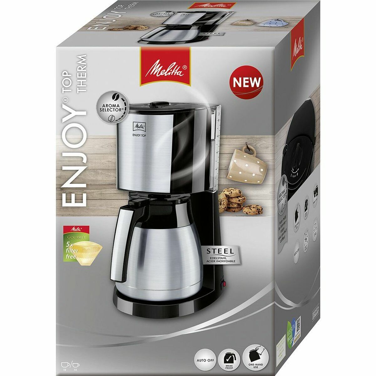 Filterkaffeemaschine Melitta ENJOY TOP THERM 1017-08 Schwarz 1000 W 1 L 1,2 L - CA International  