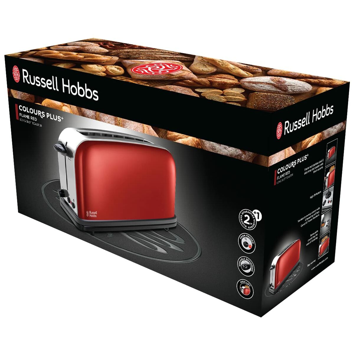 Toaster Russell Hobbs 21391-56 1R 1000W Rot Edelstahl - CA International 