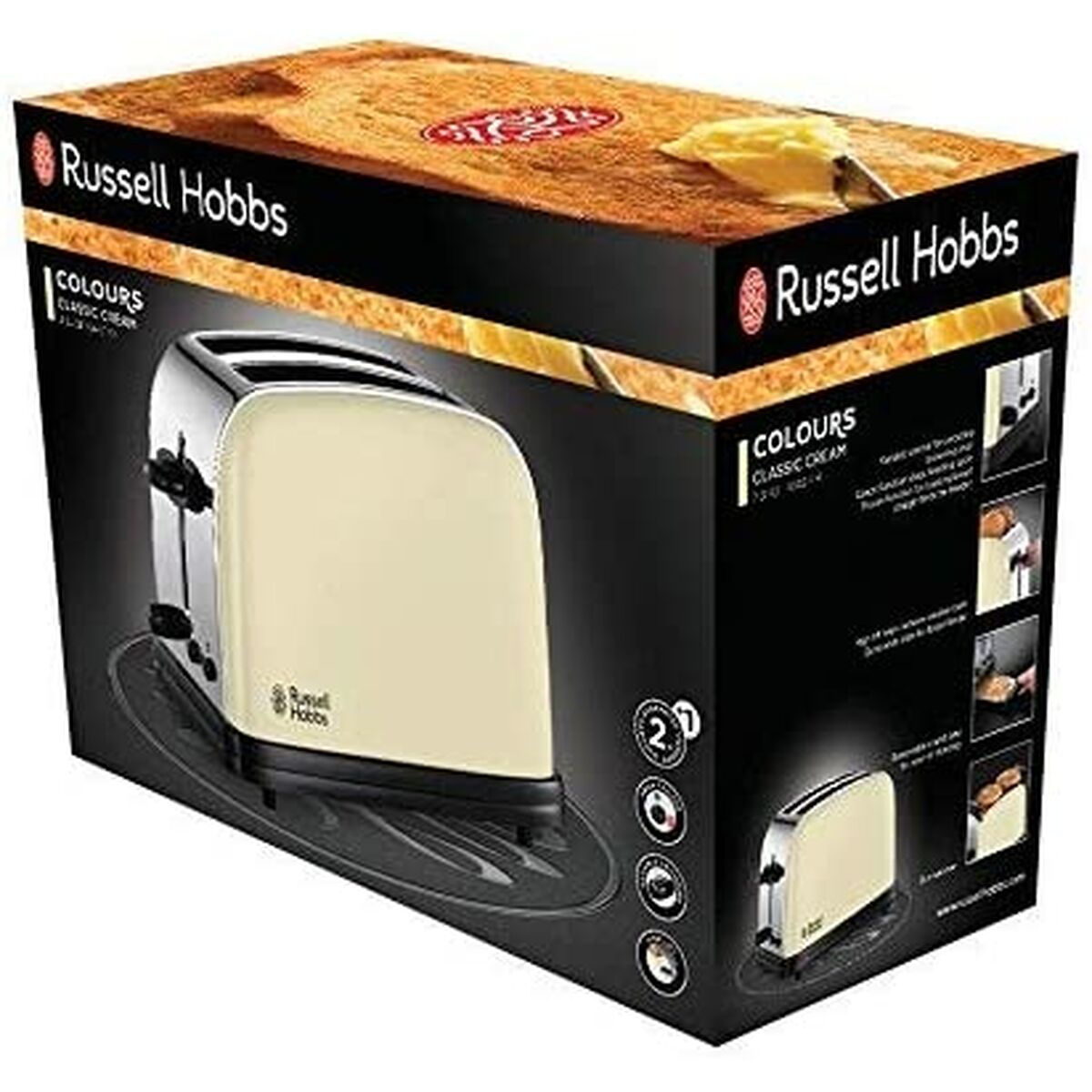 Toaster Russell Hobbs 23334-56 Creme 1100 W - CA International  