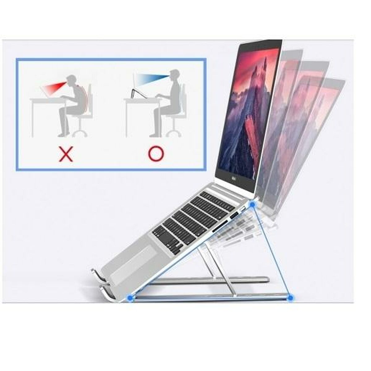 Laptop-Kühlunterlage Conceptronic Thana Ergo F Silberfarben 15,6'' - CA International 