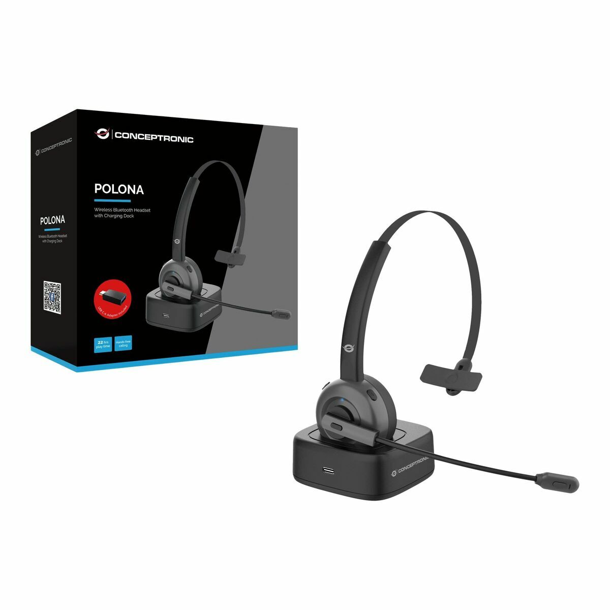 Headphones Conceptronic POLONA03BD Black - CA International   #