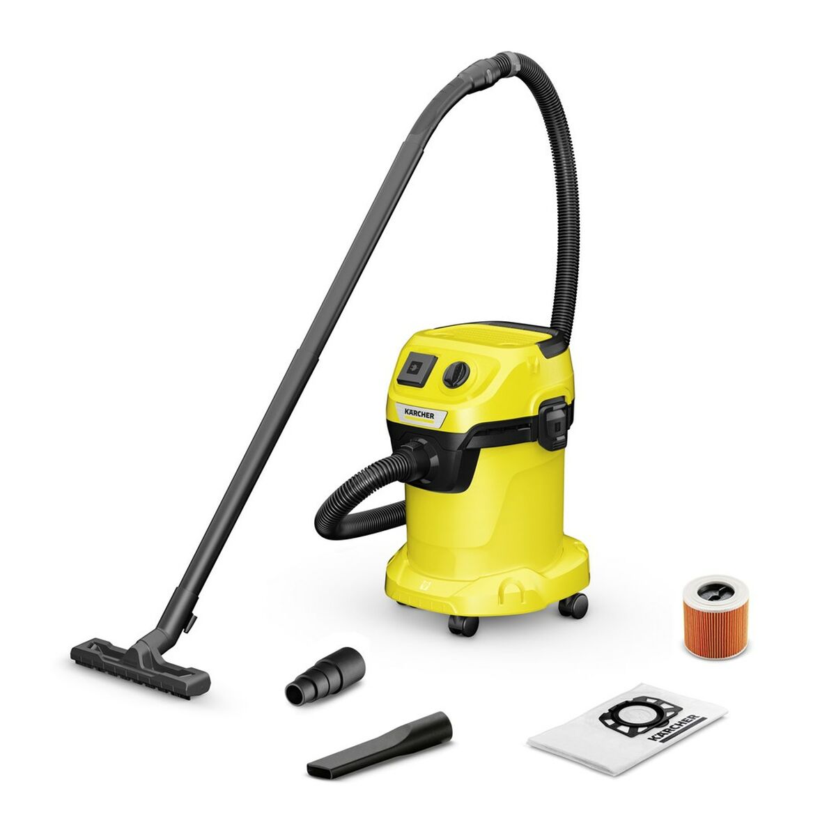 Extractor Kärcher WD 3 P V-17/4/20 Yellow Black 1000 W - CA International  