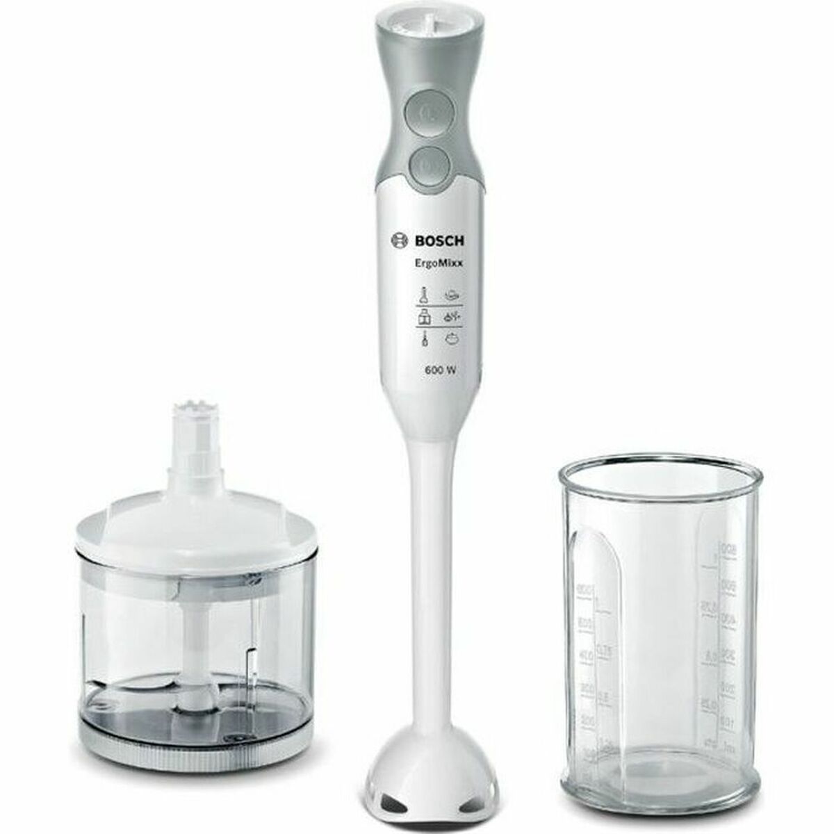 Hand-held Blender BOSCH MSM66020 White Black/Silver 600 W - CA International   #