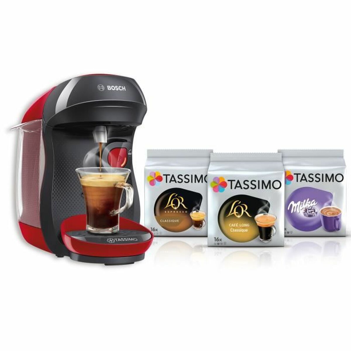 Kapsel-Kaffeemaschine BOSCH TASSIMO HAPPY 1400 W - CA International  