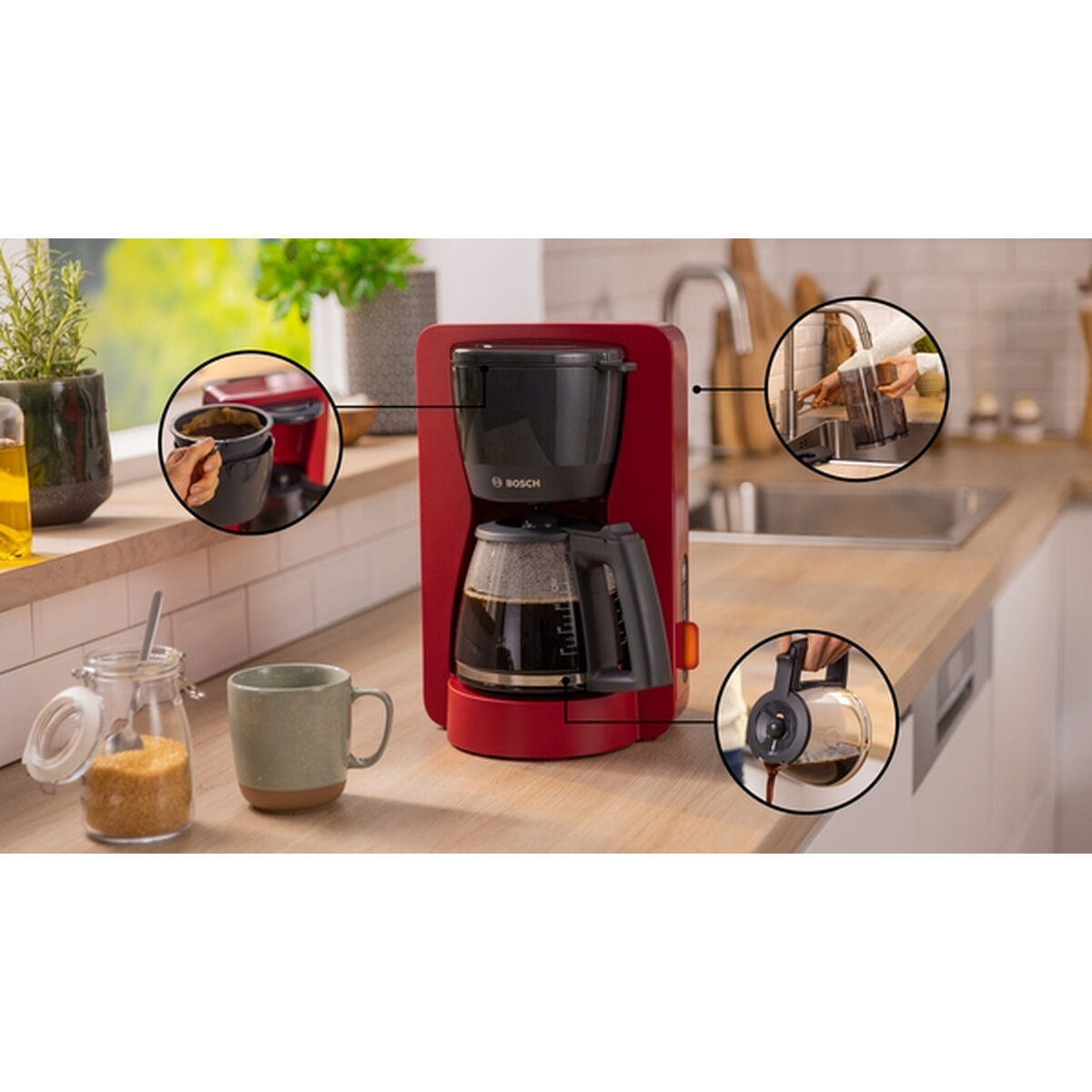 Electric Coffee-maker BOSCH TKA3M134 1200 W 1,25 L - CA International   #