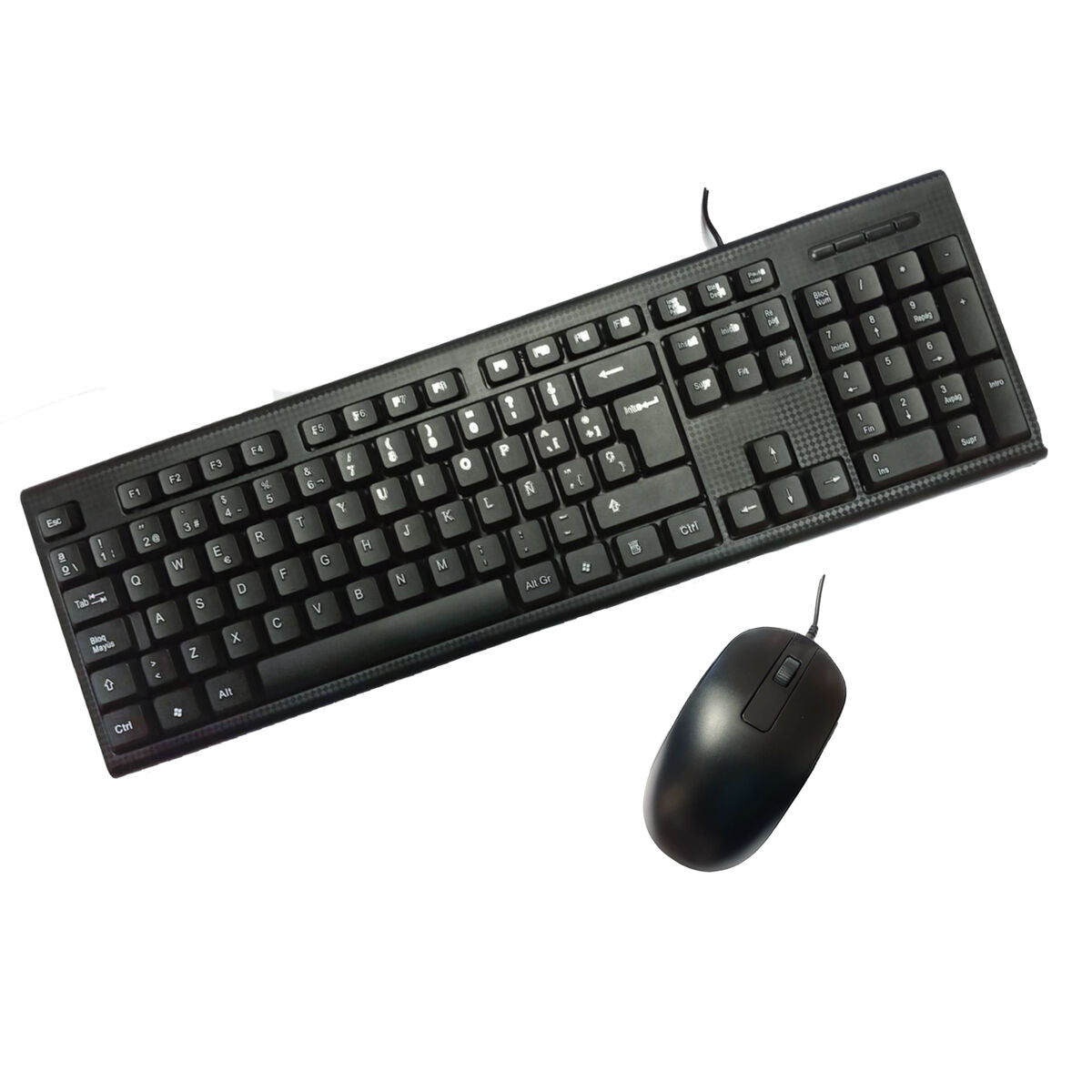 Keyboard and Mouse CoolBox HK-616 + HM-81 Black Spanish Spanish Qwerty - CA International   #