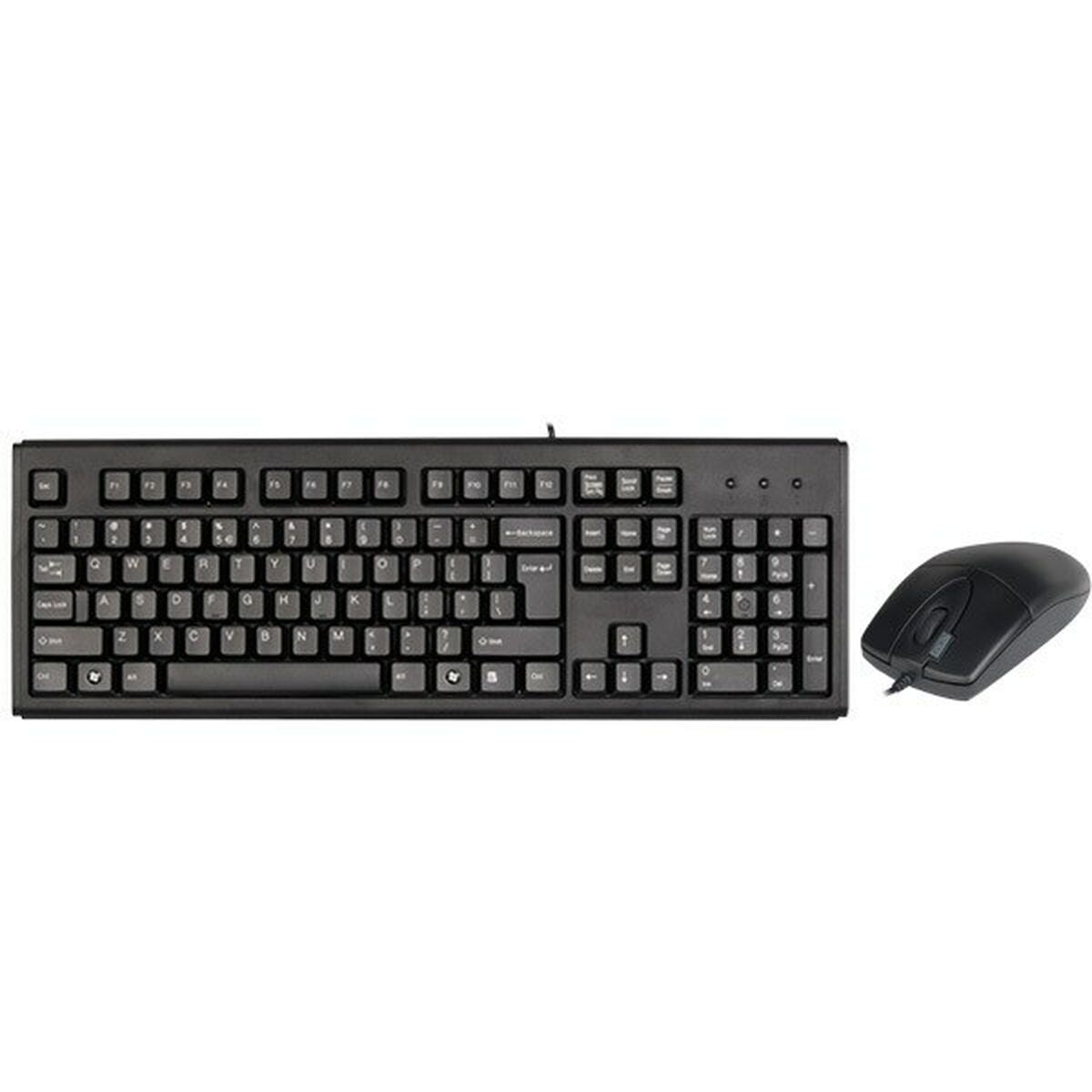 Tastatur mit Maus A4 Tech KM-720620D Schwarz Englisch QWERTY Qwerty US - CA International 