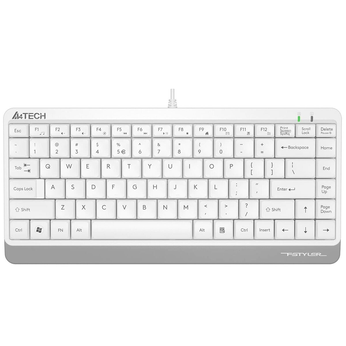 Tastatur A4 Tech A4TKLA47119 QWERTY Weiß Englisch - CA International  