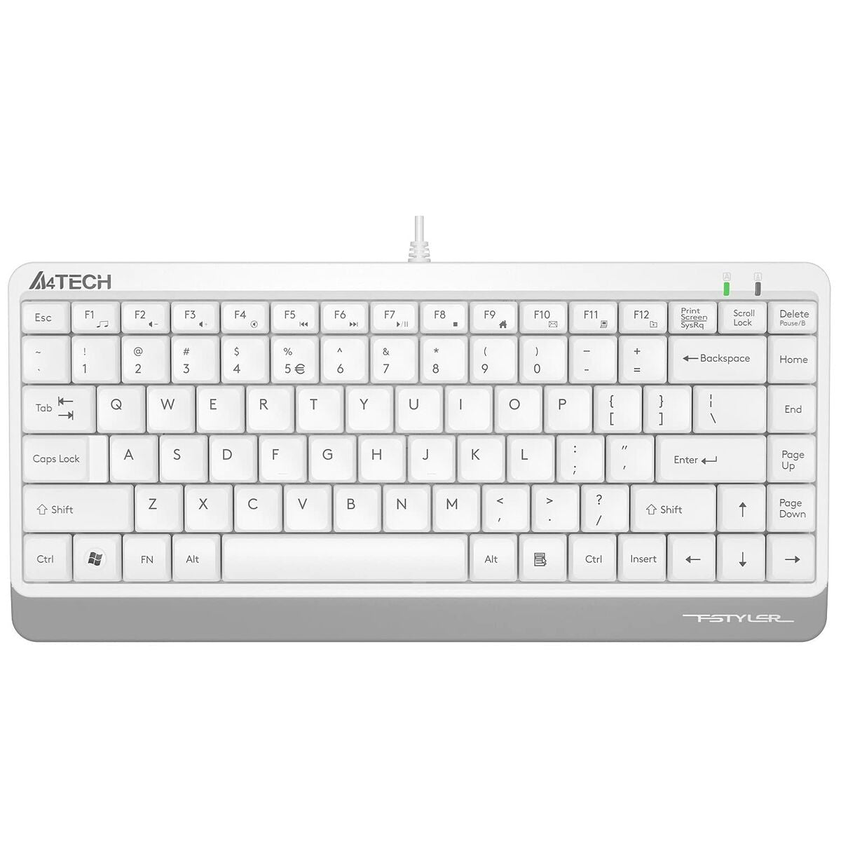 Keyboard A4 Tech A4TKLA47119 QWERTY White English - CA International   #