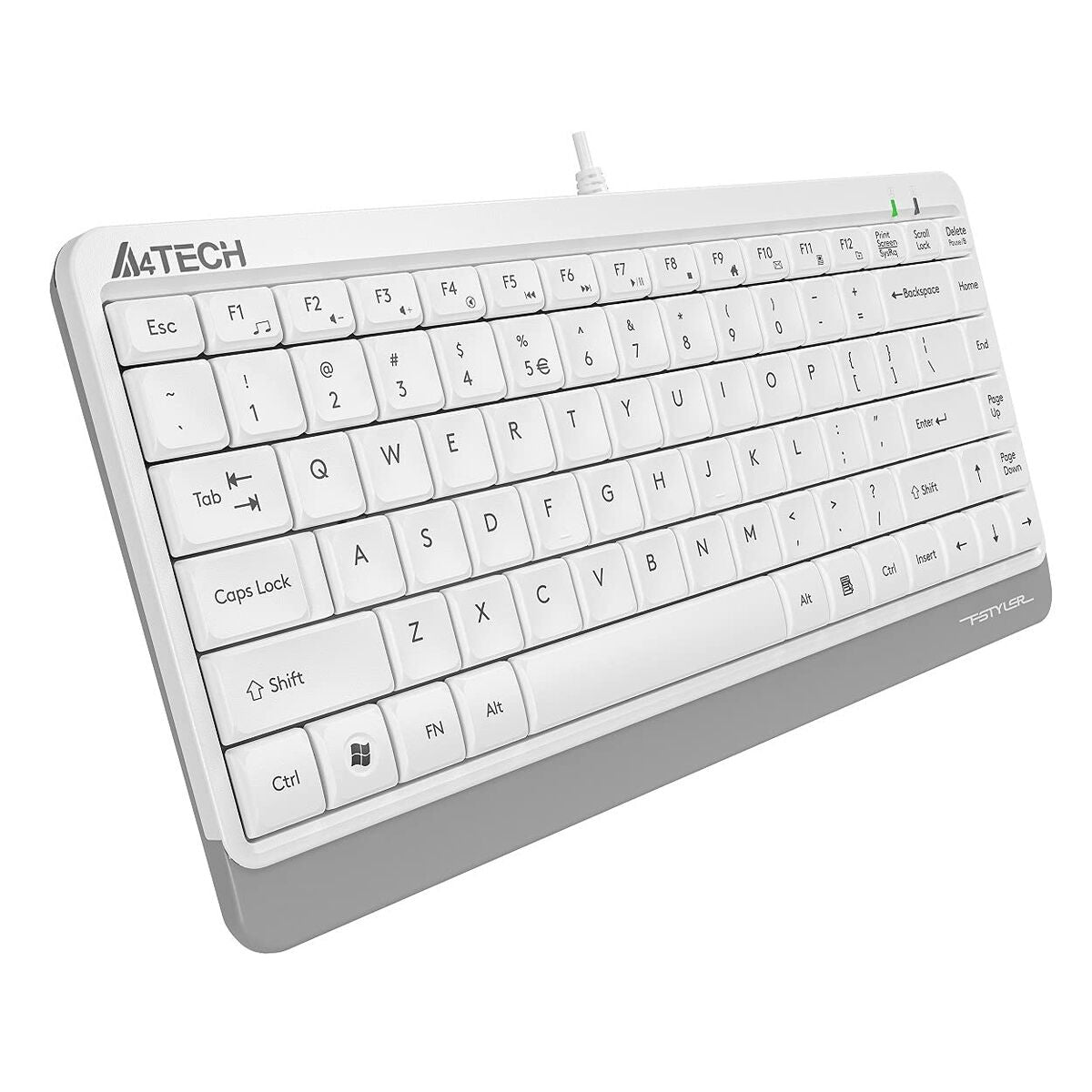 Tastatur A4 Tech A4TKLA47119 QWERTY Weiß Englisch - CA International  